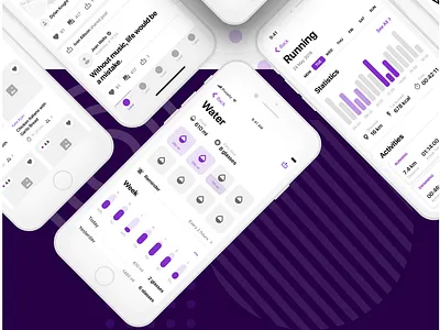 Fitness Application adobe xd branding colors design interaction design product design typography