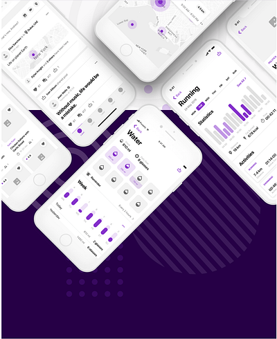 Fitness Application adobe xd branding colors design interaction design product design typography