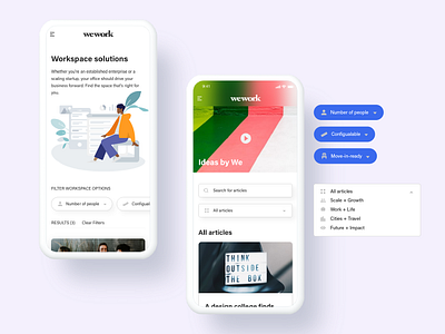 Wework App Redesign app interface ui ux wework