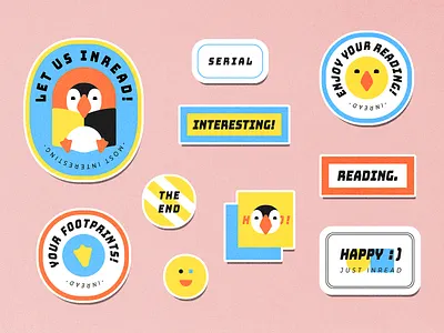 Inread sticker app behance read sticker ui uidesign