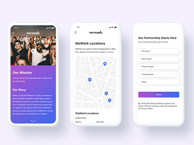 Wework App Redesign app interface ui ux wework