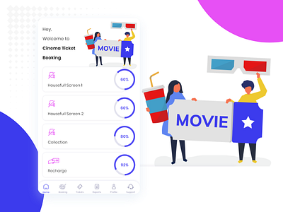 Movie Ticket Nooking app app app design app ui booking cinema movie movie app theater ticket ticket booking ui uiux ux