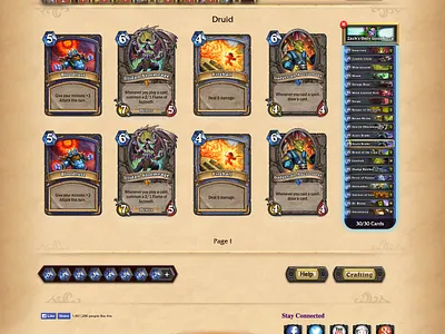 Blizzard Interview - My Collection Hearthstone 2015 app blizzard blizzard entertainment branding dashboard design hearthstone illustration inspiration ui design ux design uxui