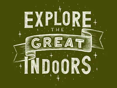 Explore the Great Indoors adventure explore handlettering home houseplant indoors inside lettering lockdown nature pandemic procreate qotd quarantine quote stayathome stayhome travel type typography