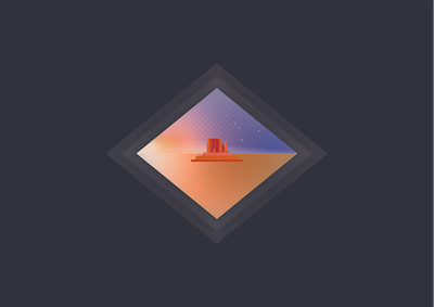 Desert Sunset desert design illustration pixel art pixels vector