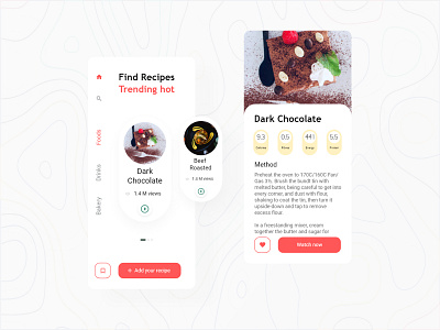 Food recipe concept concept design food and drink food app product design productdesigner recipe ui ux