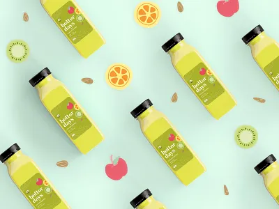 Packaging Mock Up - Better Days Immune Booster beverage design beverage packaging brand design brand identity branding healthy life illustration label design label packaging mock up mockup psd packaging packaging mockup packagingdesign visual design