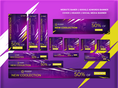 Fashion Web Banner Ads Design app ui branding creative design display ads fashion fashion brand freelancer google ads illustration logo mascot logo minimal portfolio ui ux web banner web banner design website banner