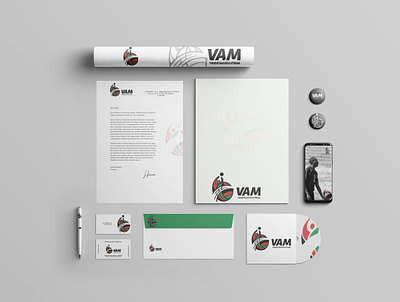 VAM Identity Branding branding design flat icon illustration illustrator logo minimal product design typography