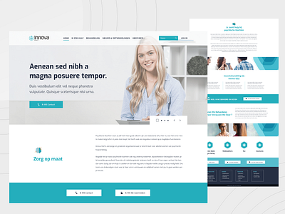 Innova GGZ Website UI Concept design dribbble best shot innova landing mental care minimal netherland popular ui ux web