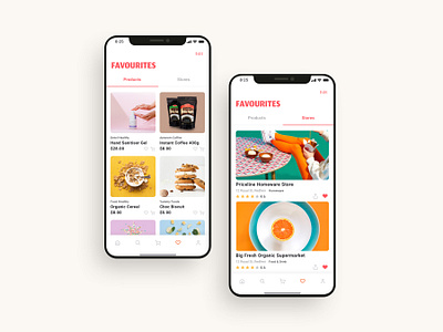 Favourite products UI design adobe xd app designer app screens delivery app figma food app food delivery app grocery app mobile mobile app mobile app ui design pp design sketchapp ui ui design ui kit ui ux design 应用 应用界面 设计