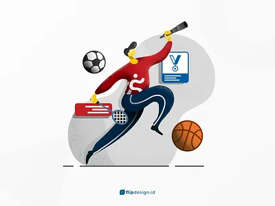 Sporty illustration 404 error 404 error page 404page design flat gradient gradient color illustration sport ui vector