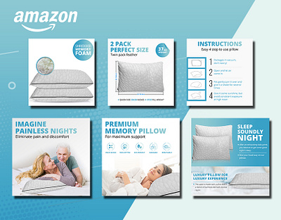 Bed Cushion- Amazon Product Photography Editing & Design amazon images amazon infographics amazon listing design infographic design infographics lifestyle photo product design product images product infographics product photo design
