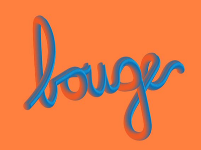 Bouge ! illustrator draw drawing logo