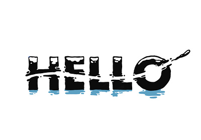 Hello Liquid Typography blue design drawing flow hello illustration joburg liquid south africa type typeface typography water