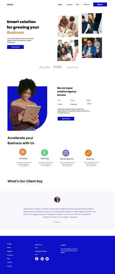 Marketing agency Web UI branding web design web ui