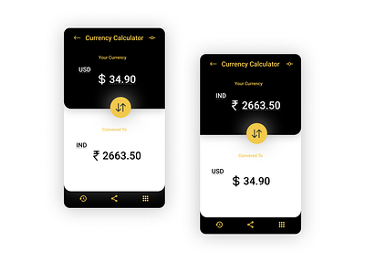 Currency Calculator 004 app dailyui design minimal mobile app ux