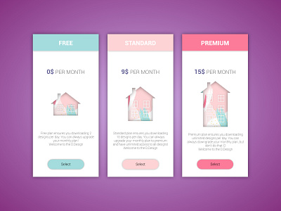 Pricing 2d design adobe xd daily 100 challenge dailyui mobile ui pricing pricing plan ui uidesign ux