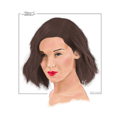 bella hadid art bella hadid digital art digital arts digital paint digital pianting digitalart hadid ilustarator photoshop sketch