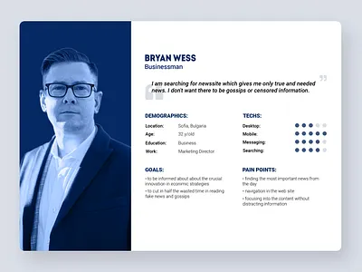 User Persona design graphic design ui user user experience user persona ux ux design web design web site