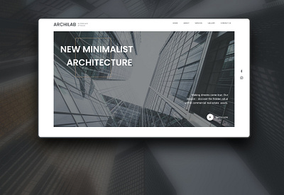 Architecture Studio - Web concept architecture building design home page house landing ux web website