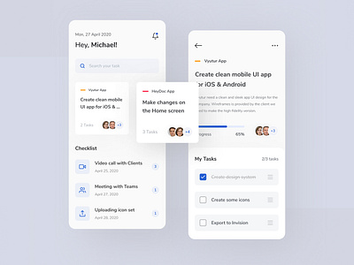 Task Management App app blue clean design icon interface management minimal mobile simple task task management task manager team to do app ui ui design ui ux ux ux design