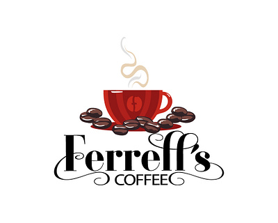 Ferrell`s coffee app design illustration logo vector