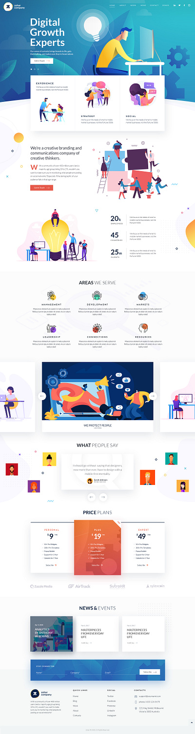 Zohar - Multi-Purpose Elementor WordPress Theme business consulting corporate illustration landing theme ui webdesign website wordpress