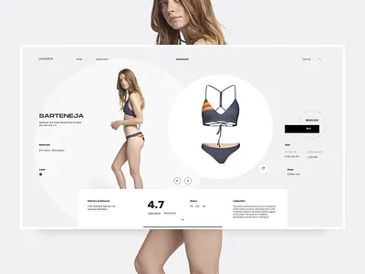 Swim 1216 clean ecommerce fashion landing page minimal swimsuit ui ux web design