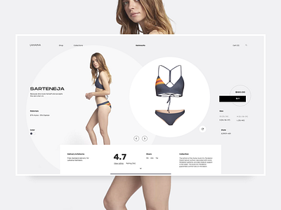 Swim 1216 clean ecommerce fashion landing page minimal swimsuit ui ux web design