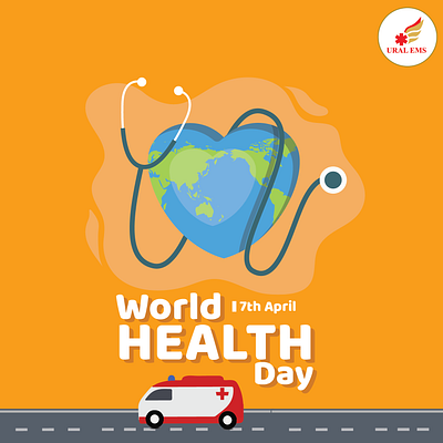 World health day design facebook illustration typography vector