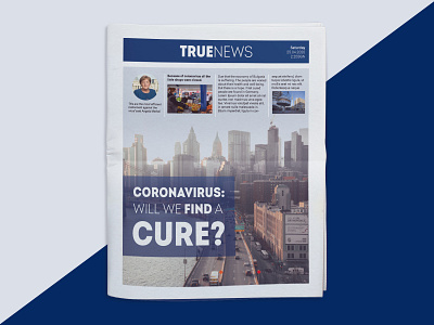 True News - Newspaper branding design graphic design newspaper newsprint print print design product design typography ui uiux ux web