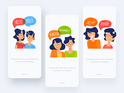 Translate App concept apple clean illustration ios iphone login page minimal mobile app mobile app design mobile application mobile design mobile ui onbording signup page splash translate typography ui ux walkthrough