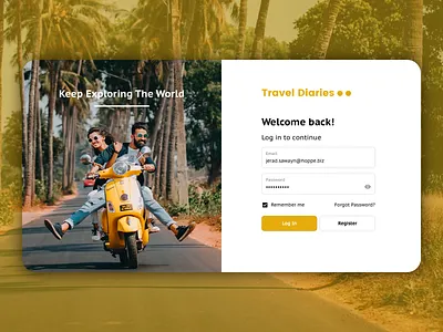 Log in Concept clean ui concept concept design log in page ui ui design user inteface