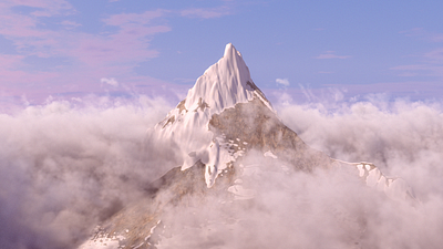 Paramount Mountain clarisseifx clouds design environment houdini mountain nature procedural