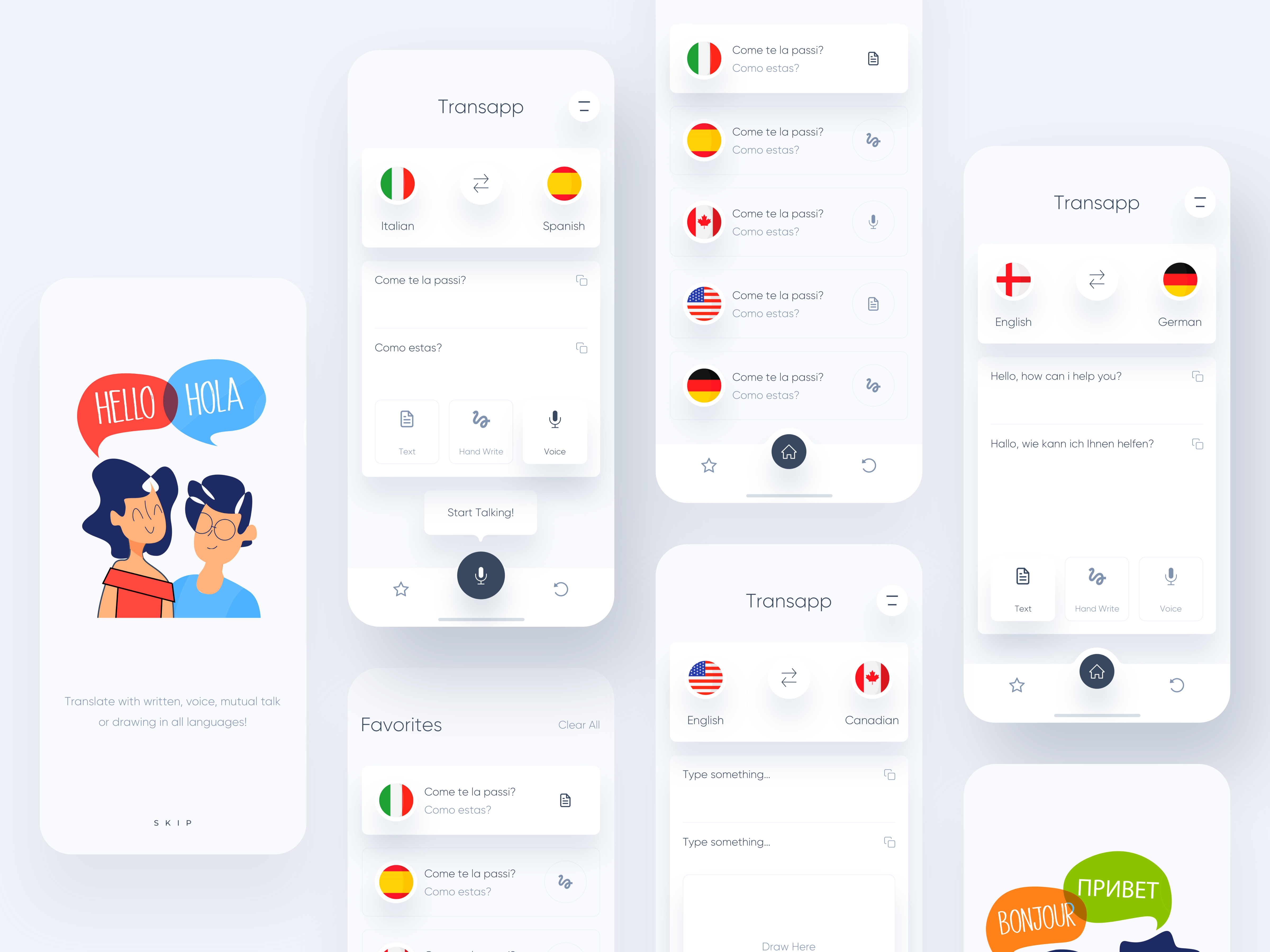 Example of Translate App concept