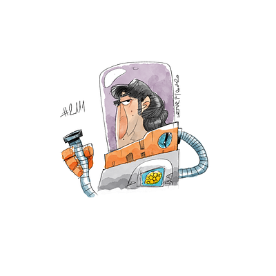 Coffeesketch No2111 astronaut character characterdesign coffee coffeesketch procreate sketch