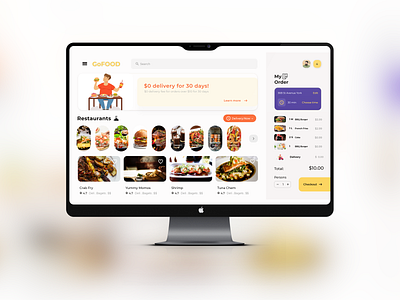 Food Ordering App - GoFOOD adobe photoshop adobe xd branding design logo mock up ui ux web