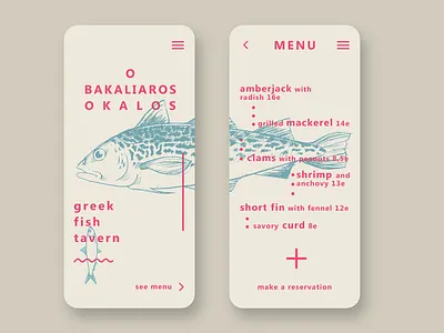 App fish tavern app app design appdesign branding daily dailyui fish logo menu restaurant tavern ui