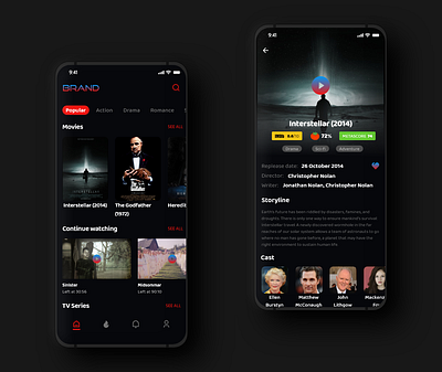 Little shot! Movie app design app design ui ux