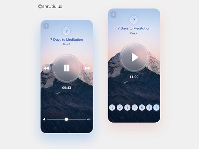 Meditate App design dribbble mobile shrutiuiux ui uidesign