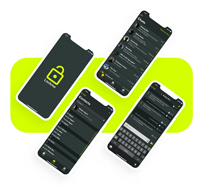 Secure chat/messenger | Lockme app communication conversation design ios ui ux