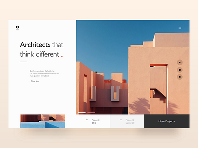 Architect Firm - Landing Page architects arhitecture building clean house landing minimal simple web deisgn webdesign