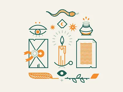 Witchcraft animal design esoterism graphic design icon illustration linework logo logo design vector