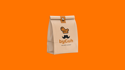 ByGuh Delivery Gourmet branding cook cooking design identity branding logo logo design vector