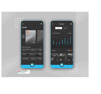 Finance Mobile App Dark app balance banking banking app branding budget clean app credit card dasboard design finance mobile ui money payment pounds ux wallet