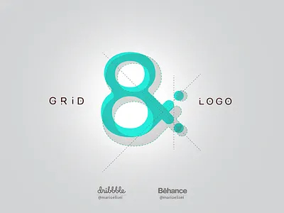 GRID & LOGO - Collection branding branding and identity fibonacci golden ratio grid grid construction grid design icon logo typography