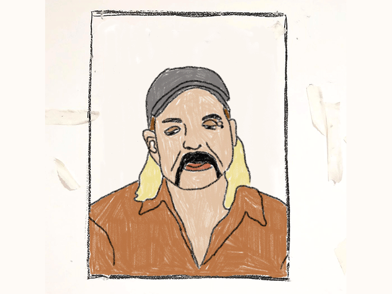 Joe exotic animation docu gif handdrawn illustration joe exotic netflix pencil tiger tigerking