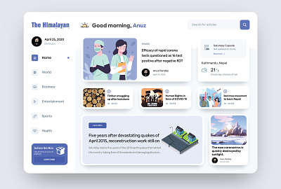 The Himalayan Times - Website Redesigned illustration nepal redesign concept redesigned stylustechnology website design website redesign