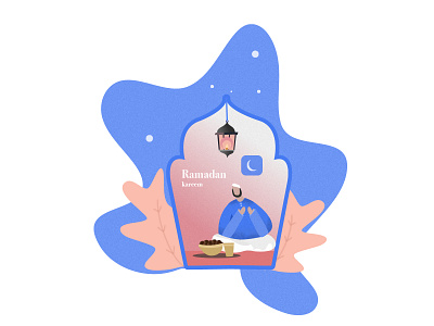 Ramadan Kareen concept illustration month ramadan ui ux